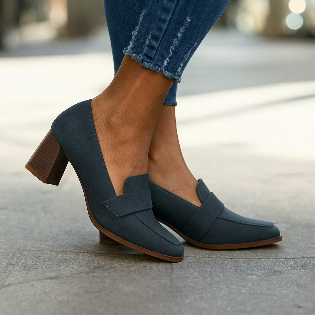 Mocassin Talon Carré Vintage - Mocassins