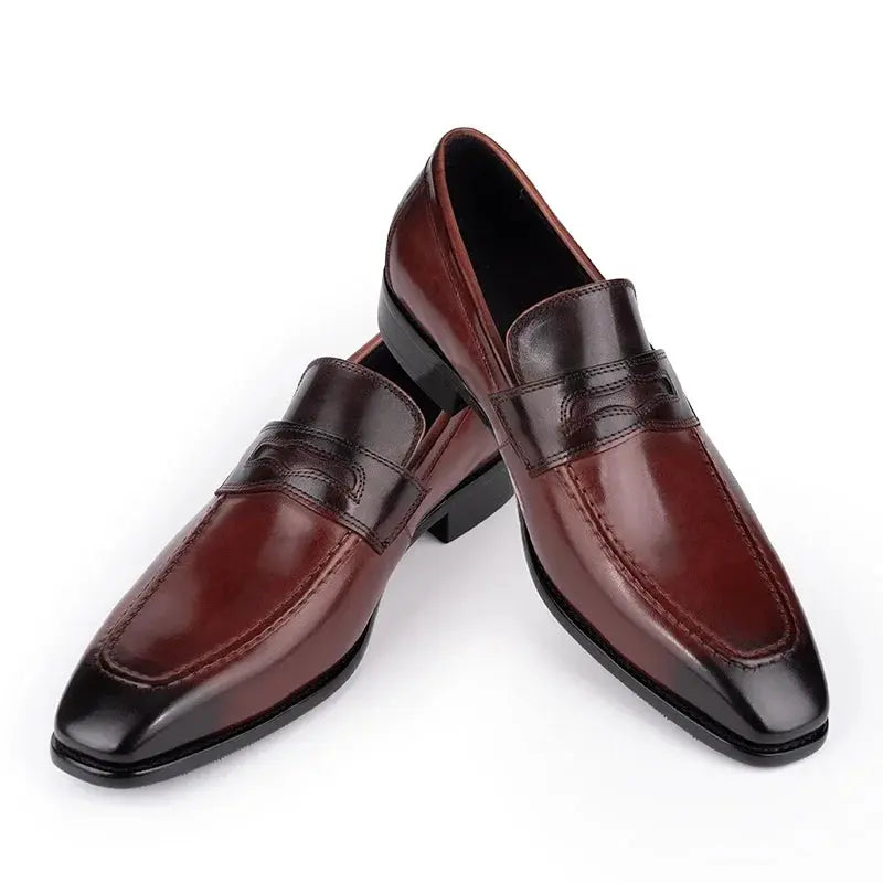 Chaussure Cuir Bordeaux Homme
