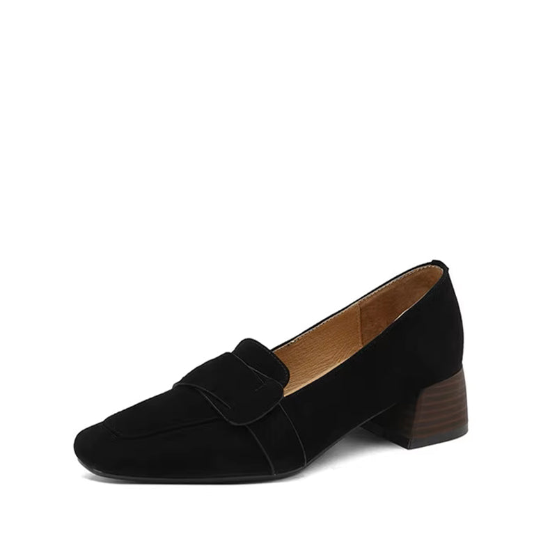 Mocassins En Cuir Verni Noir Beverly Feldman Taille 8.5 - Talon Plat, Style Loafer, Pointe Amande
