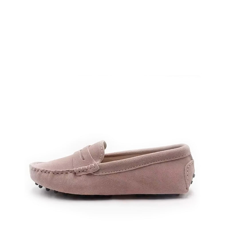 Mocassin Été Femme en Daim et Cuir - Rose Foncéddddd