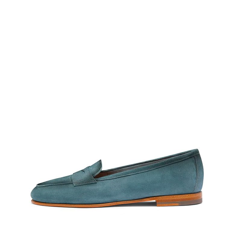Mocassin Femme Cuir Vert