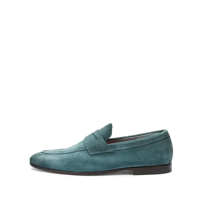 Mocassin Homme Bleu Daim