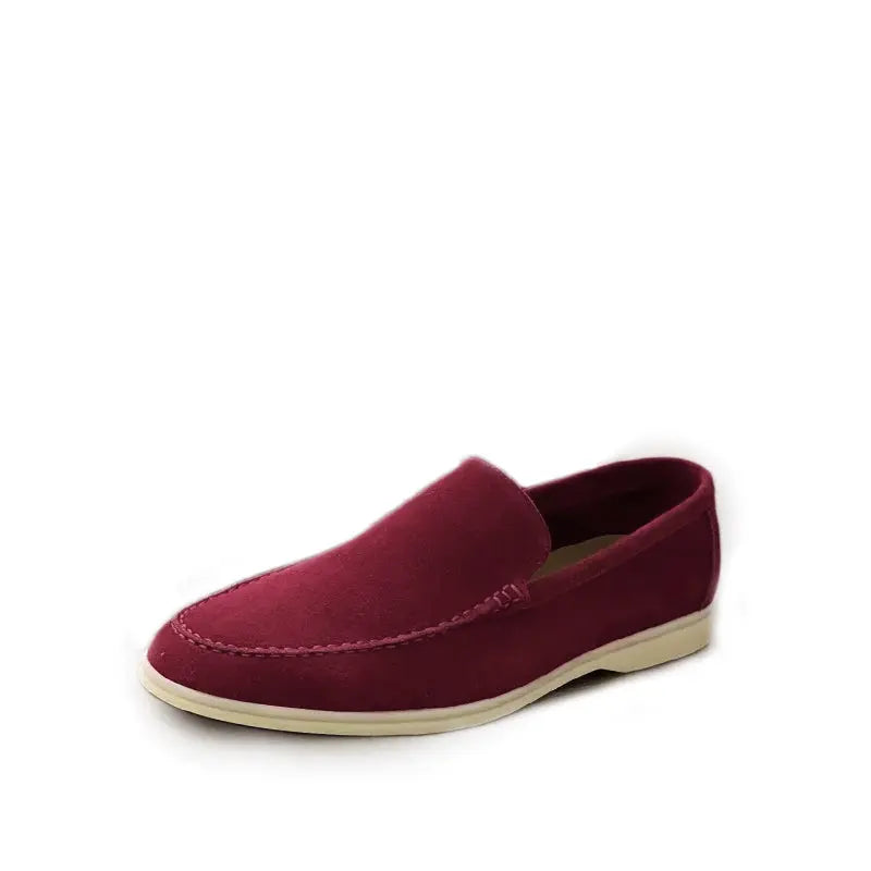 Mocassin Homme Bordeaux Daim