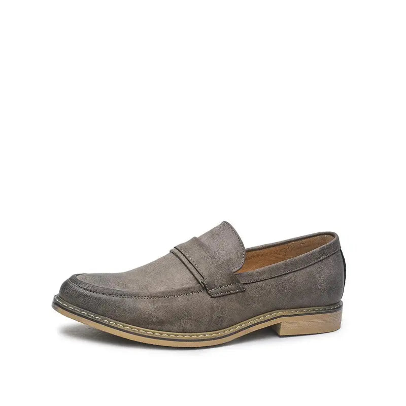 Mocassin Homme Cuir Gris