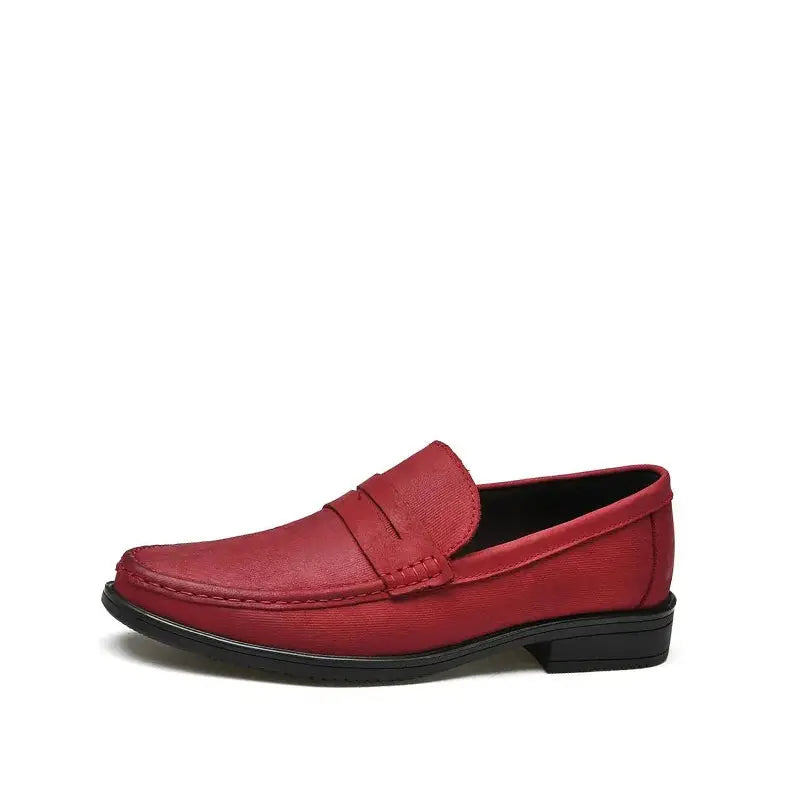 Mocassin Homme Cuir Rouge