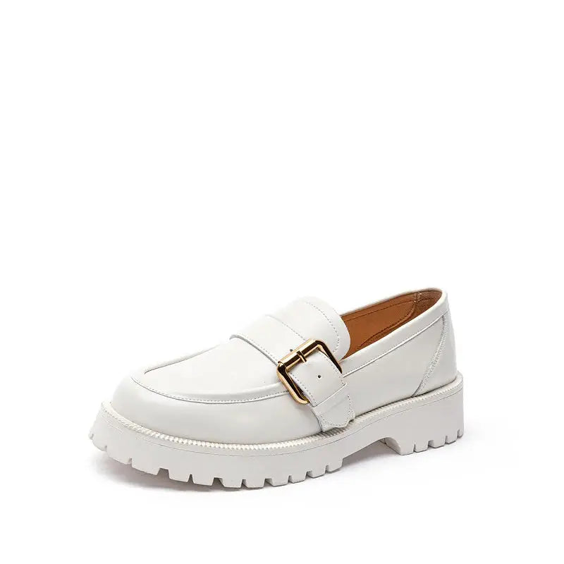 Mocassin Plateforme Blanc
