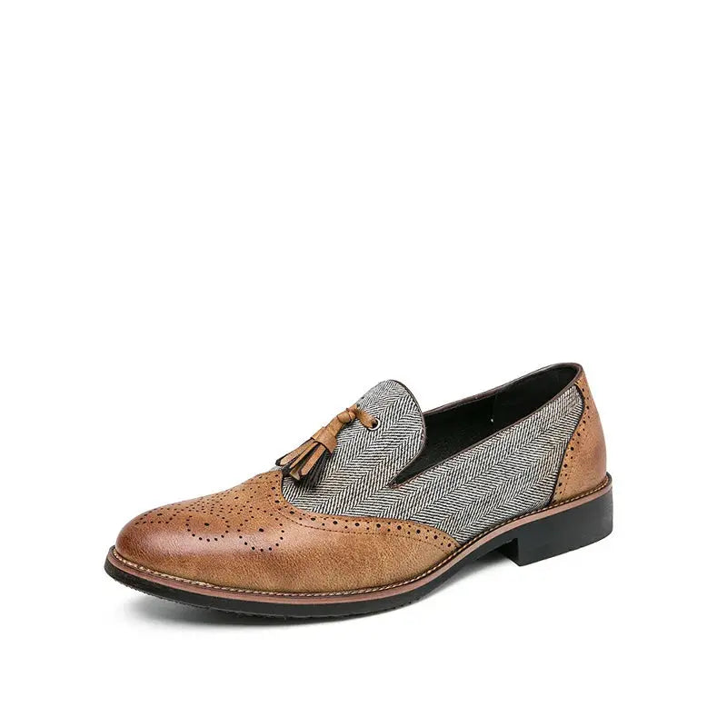 Mocassin à Gland Cuir Respirant - Camel