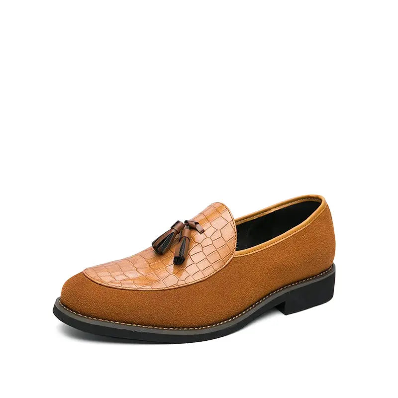 Mocassin à Gland Daim et Cuir - Camel