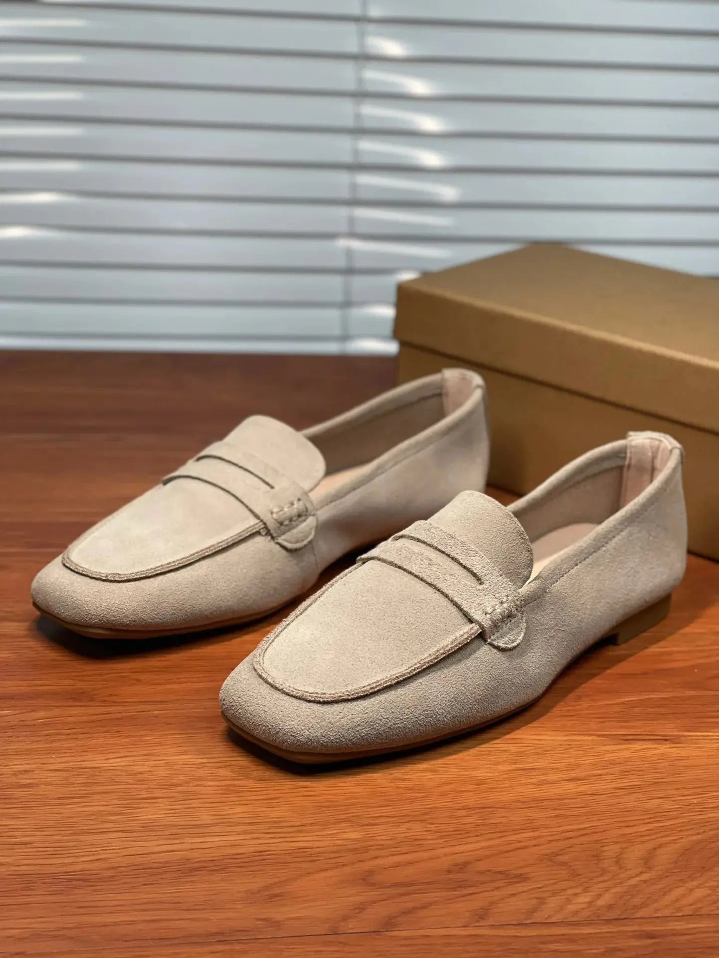 Chaussures Cuir Beige Femme