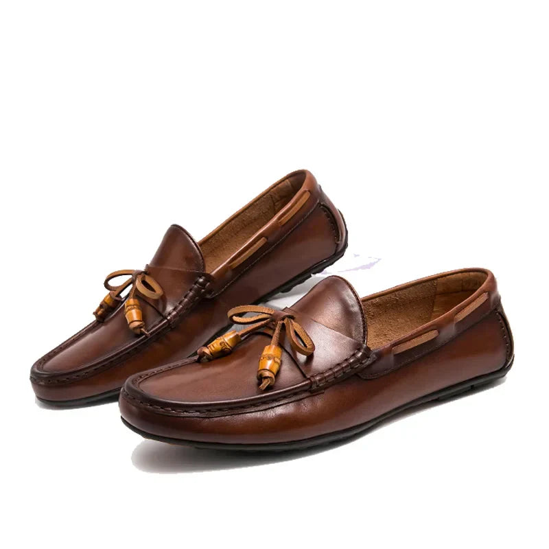 Mocassin Homme Cuir Satiné Mat Luxueux - Prestige