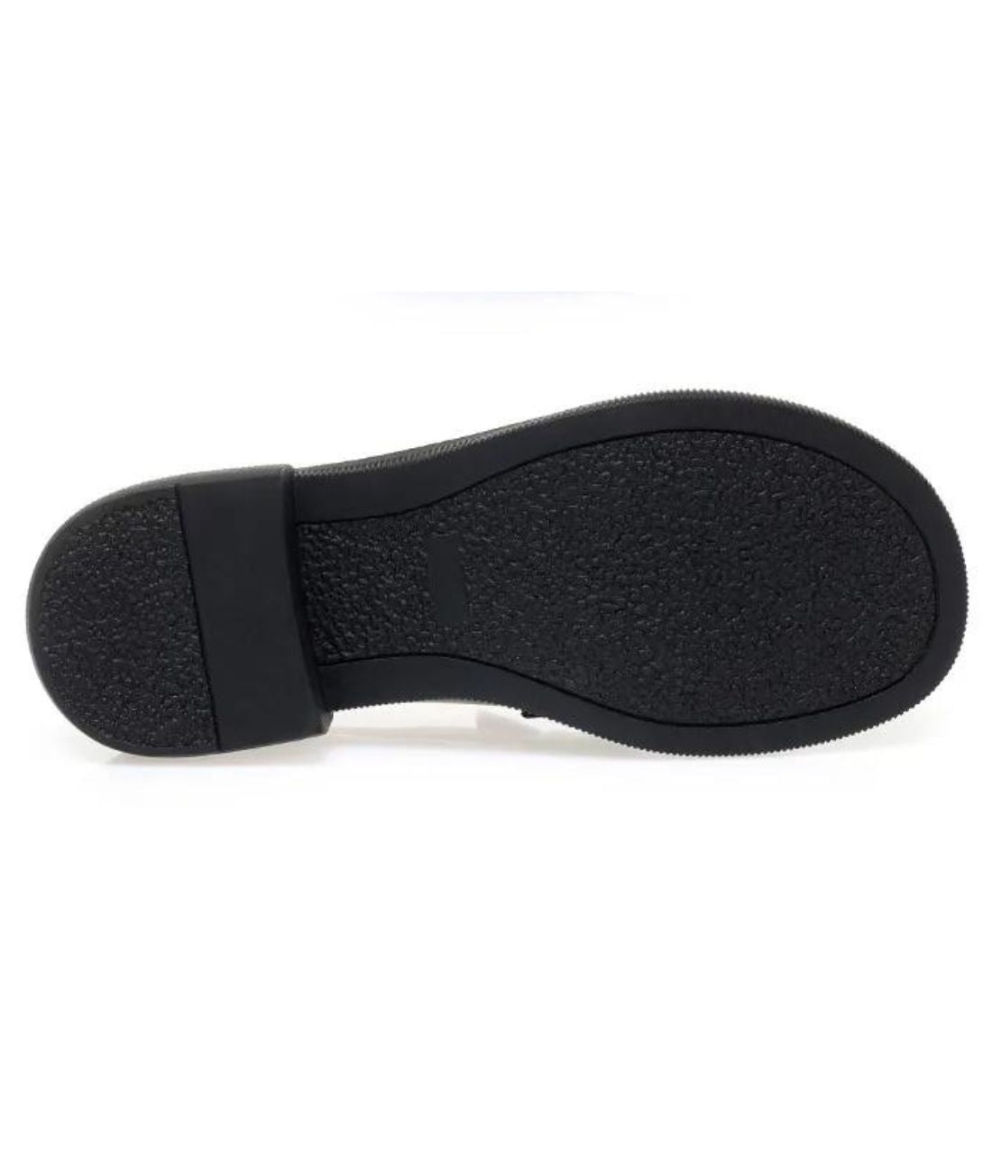 Mocassin à Bout Rond en Effet vernis Noir Profond – Femme