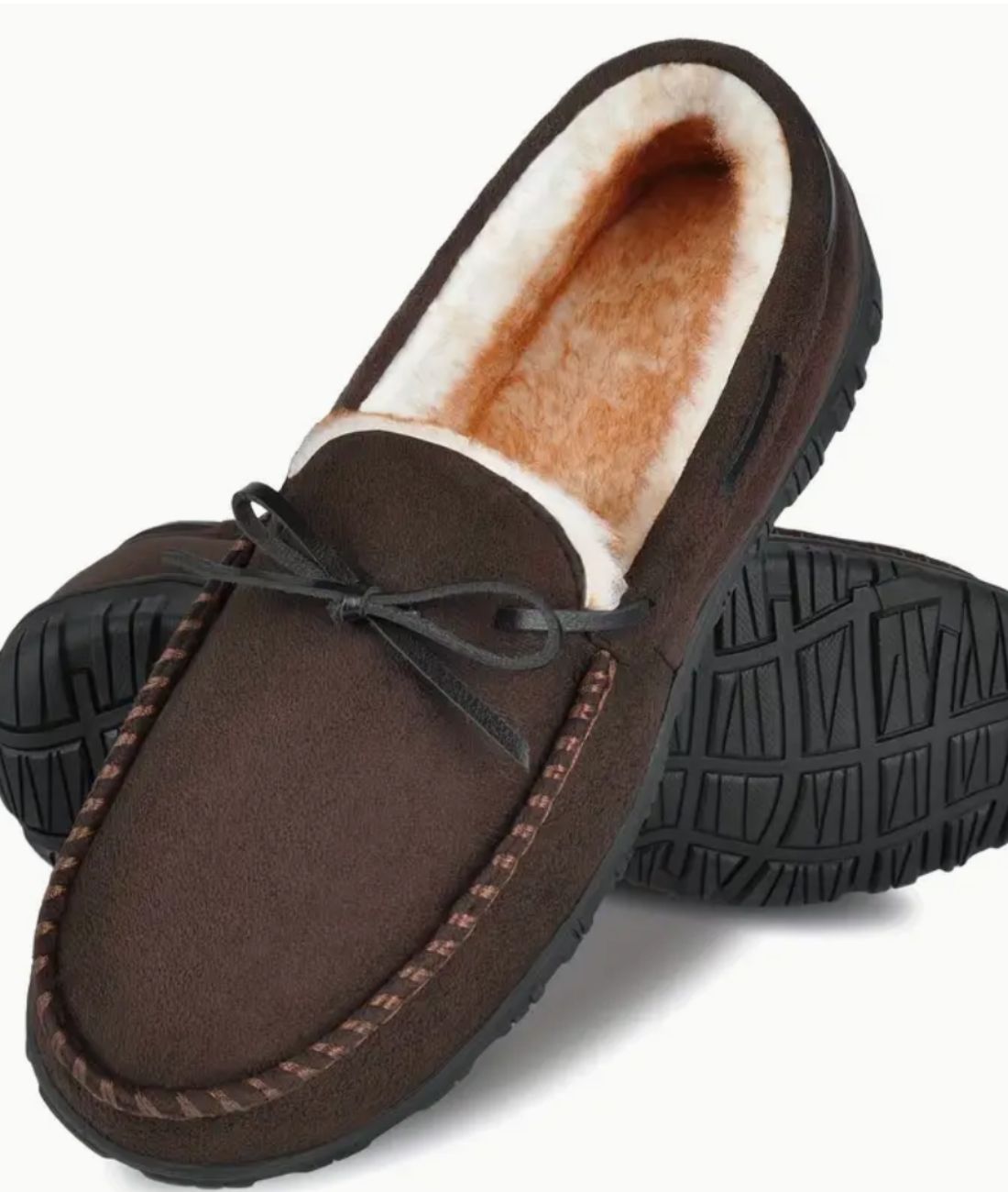 Mocassins En Suédine Fourrés