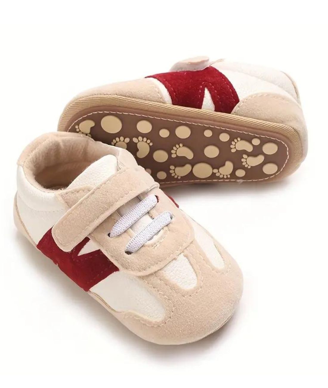 Mocassin Design Baseball en Cuir Rose Tendre – Bébé