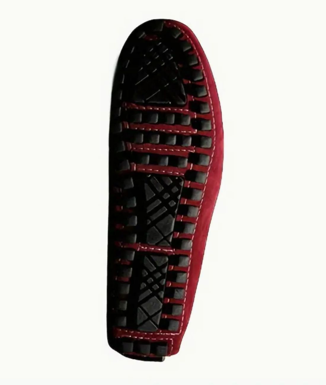 Mocassins Design En Suédine Rouge Pour Hommes