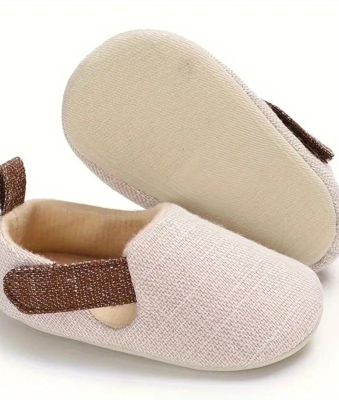 Mocassin Bateau en Cuir Beige Sable – Bébé