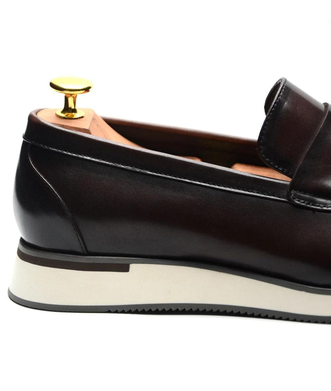 Mocassins À Glands Classiques en Effet cuir Lisse