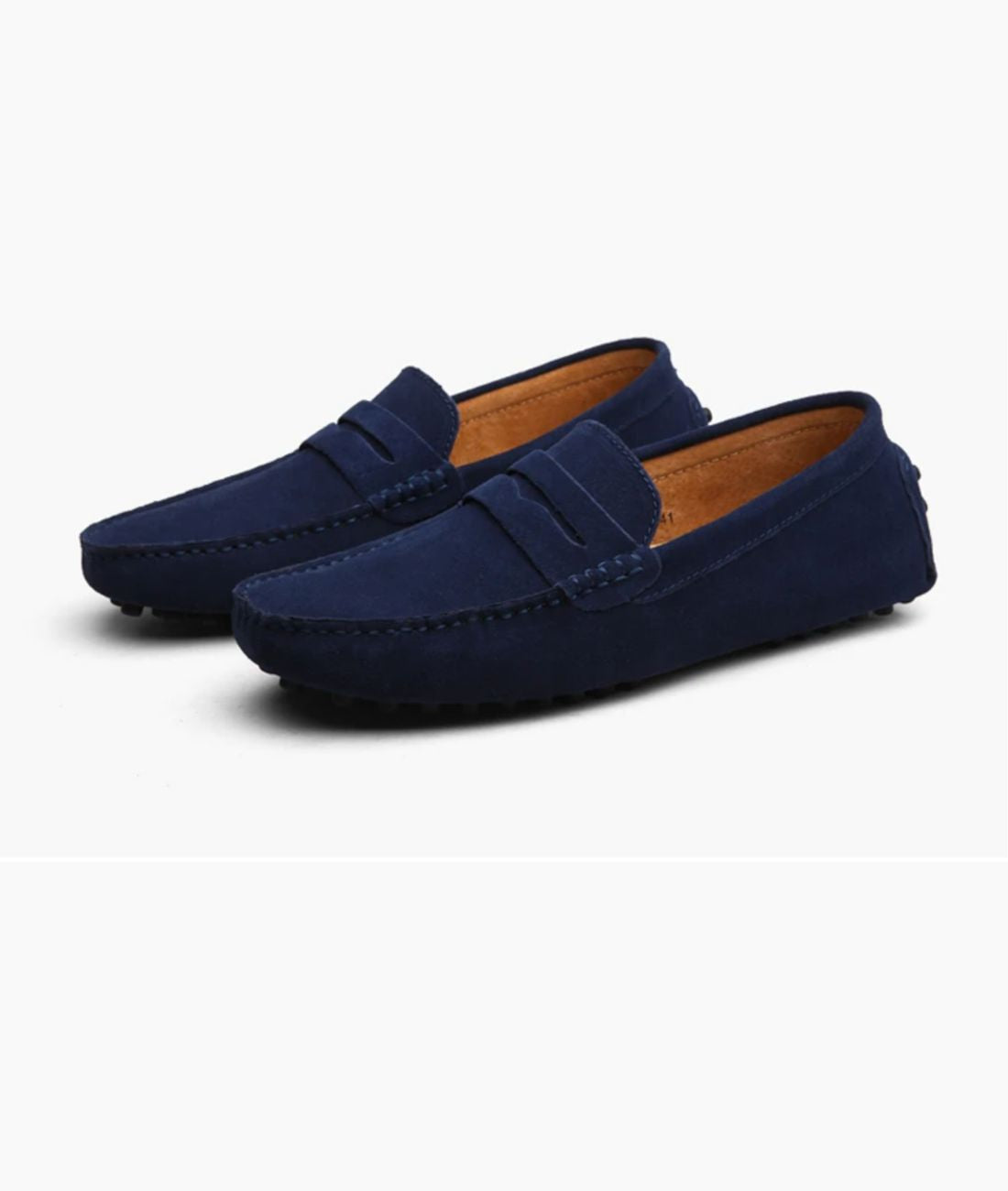 Mocassin Souple en Daim Bleu Marine – Homme
