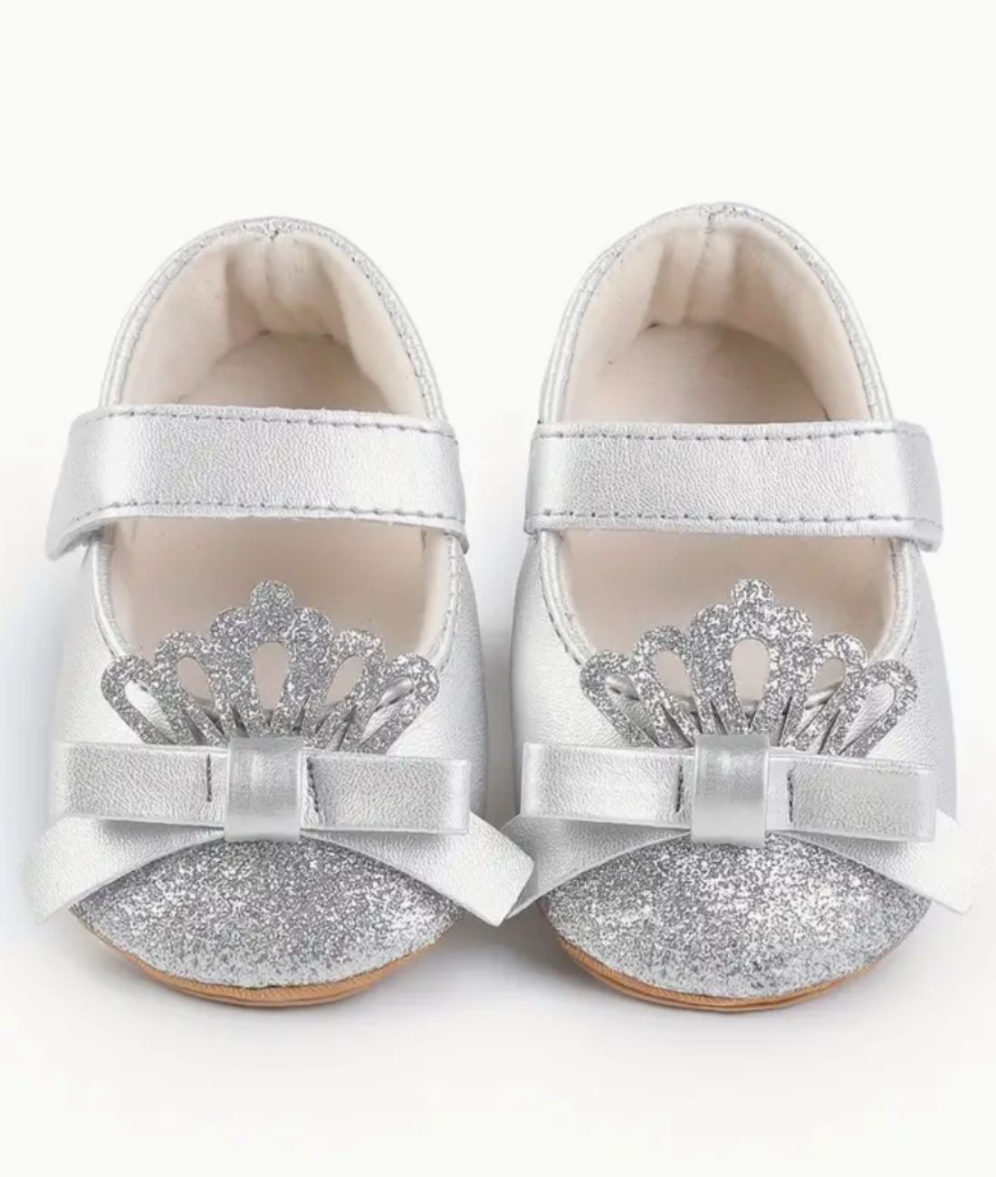 Mocassin Souple en Paillettes Argenté Scintillant – Fille