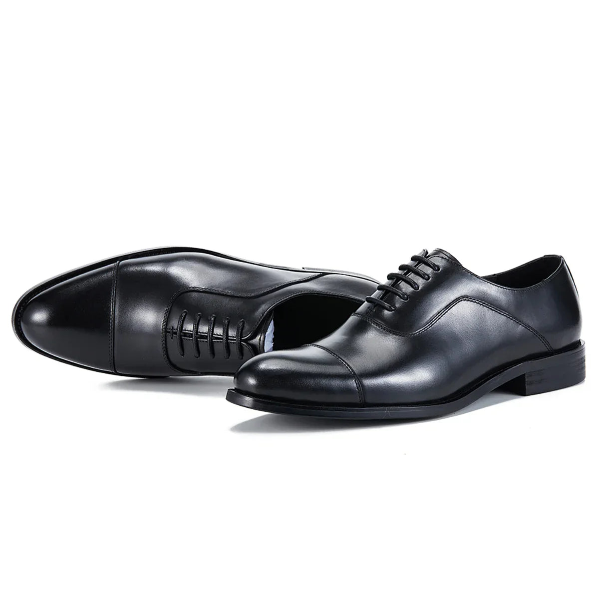 Mocassin Homme Cuir Satiné Noir Charbon Élégant – Prestige