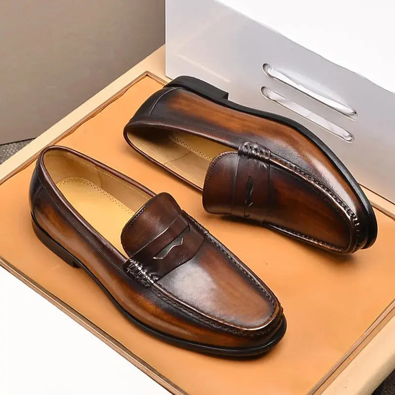 Chaussure Cuir Marron Homme