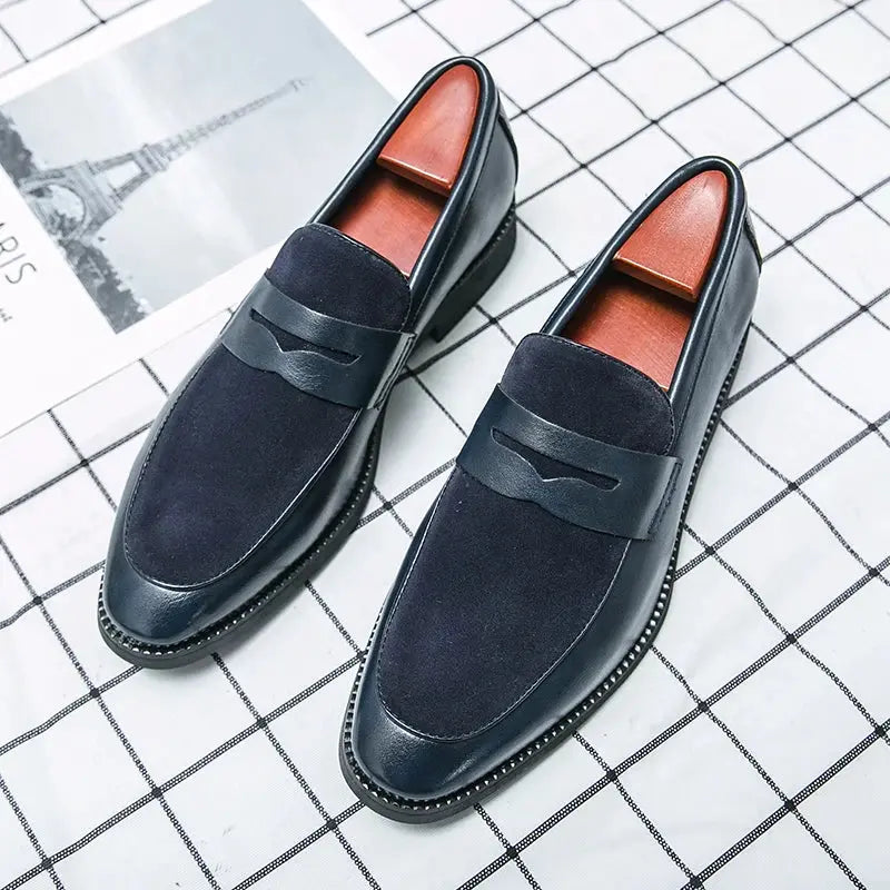 Chaussure Homme Bleu Marine Cuir