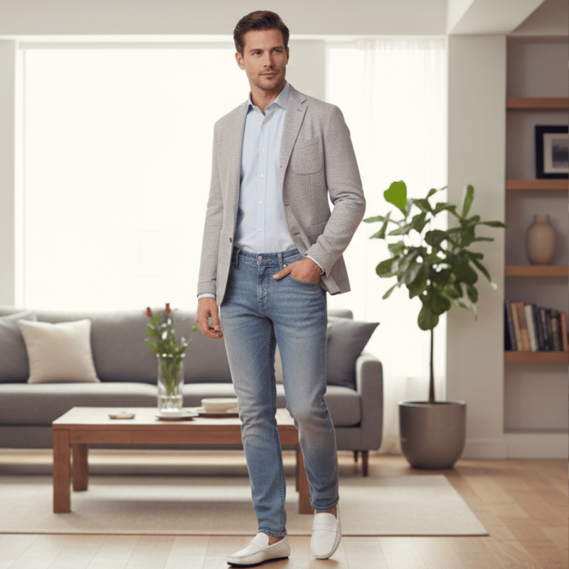 Mocassin Homme Cuir Grainé