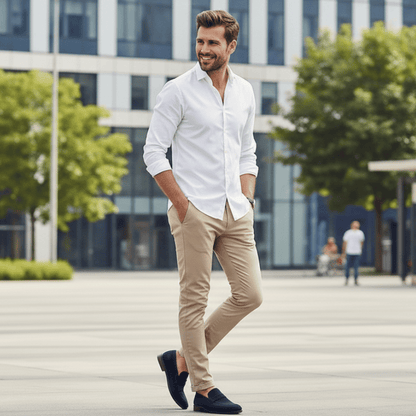 Mocassin Daim Bleu Marine Homme