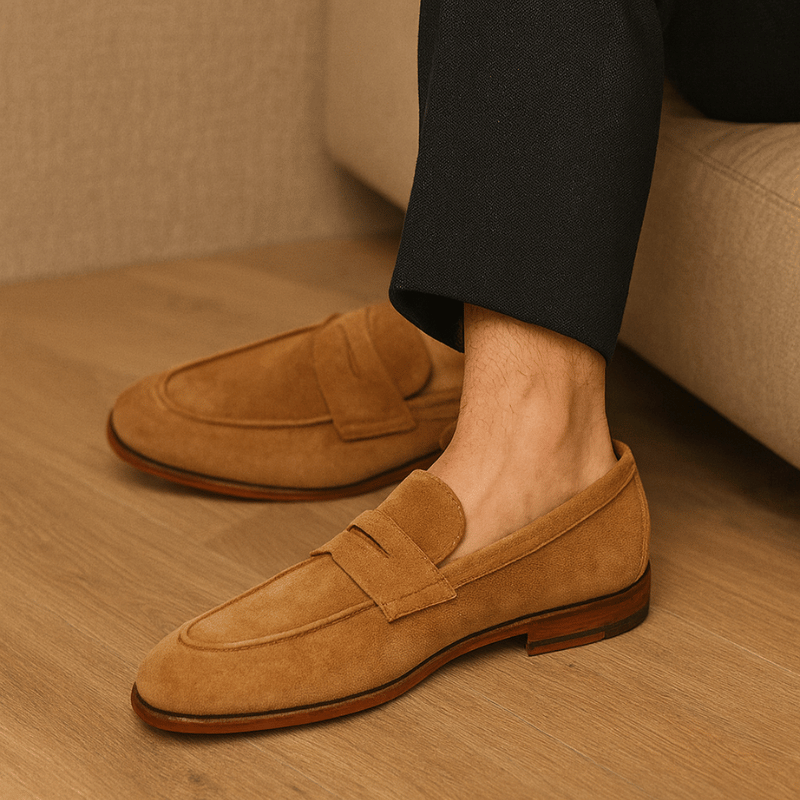 Mocassin Daim Camel Homme