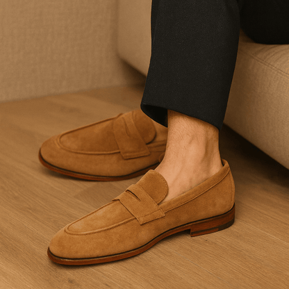 Mocassin Daim Camel Homme