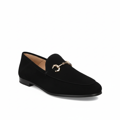 Mocassin Femme Cuir Noir