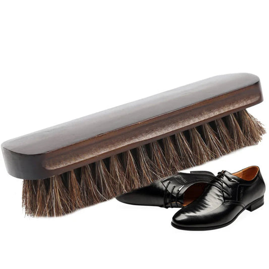 Brosse en Crin de Cheval – Finition & Brillance du Cuir