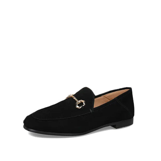 Mocassin Femme Cuir Noir