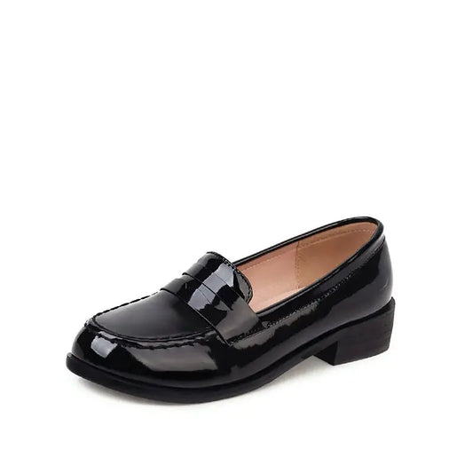 Mocassin Cuir Verni Femme