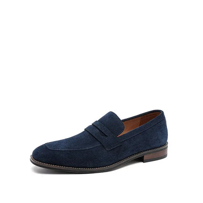 Mocassin Daim Bleu Marine Homme