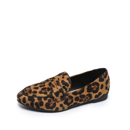 Mocassin Femme Cuir Léopard