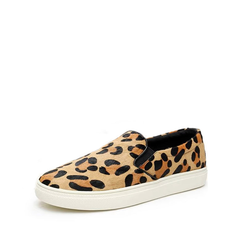 Mocassin Femme Semelle Épaisse - Léopard