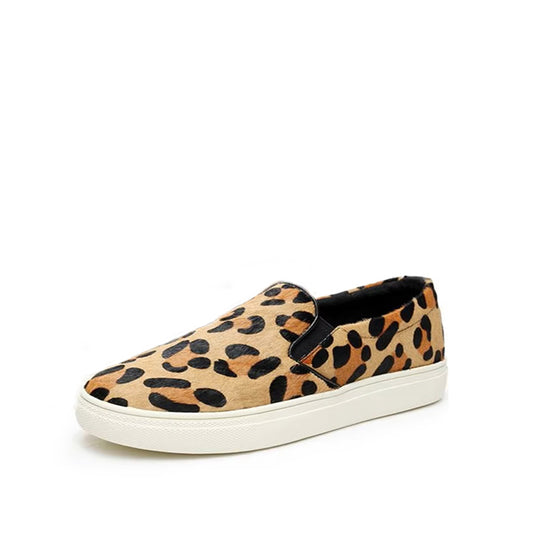Mocassin Femme Semelle Épaisse - Léopard