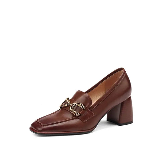 Mocassin Femme Talon Carré