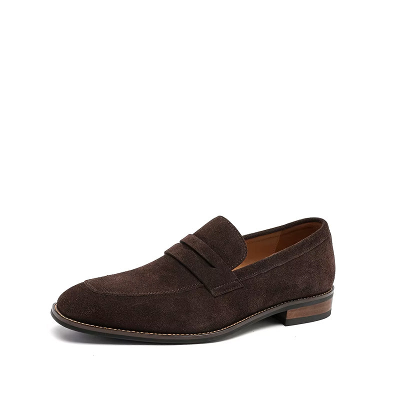 Mocassin Homme Daim Marron Foncé