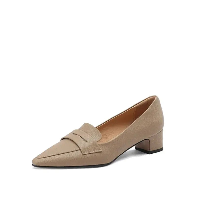 Mocassin Talon Beige