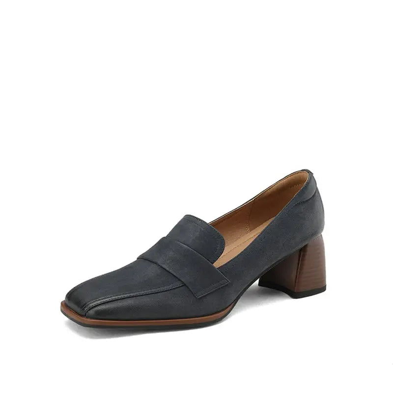 Mocassin Talon Carré Vintage