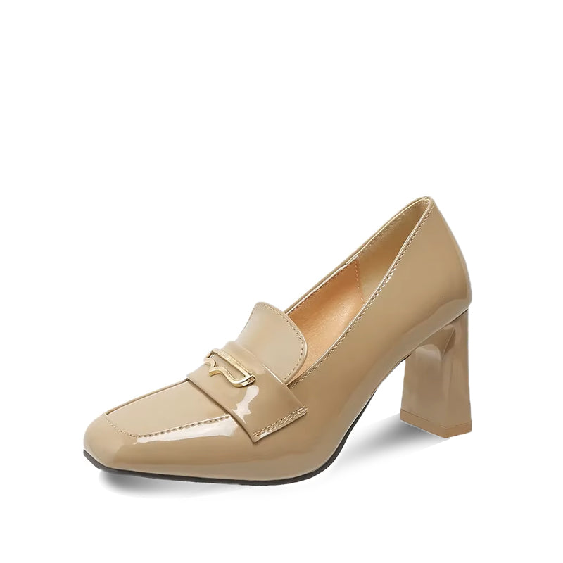 Mocassin Talon Épais - Beige
