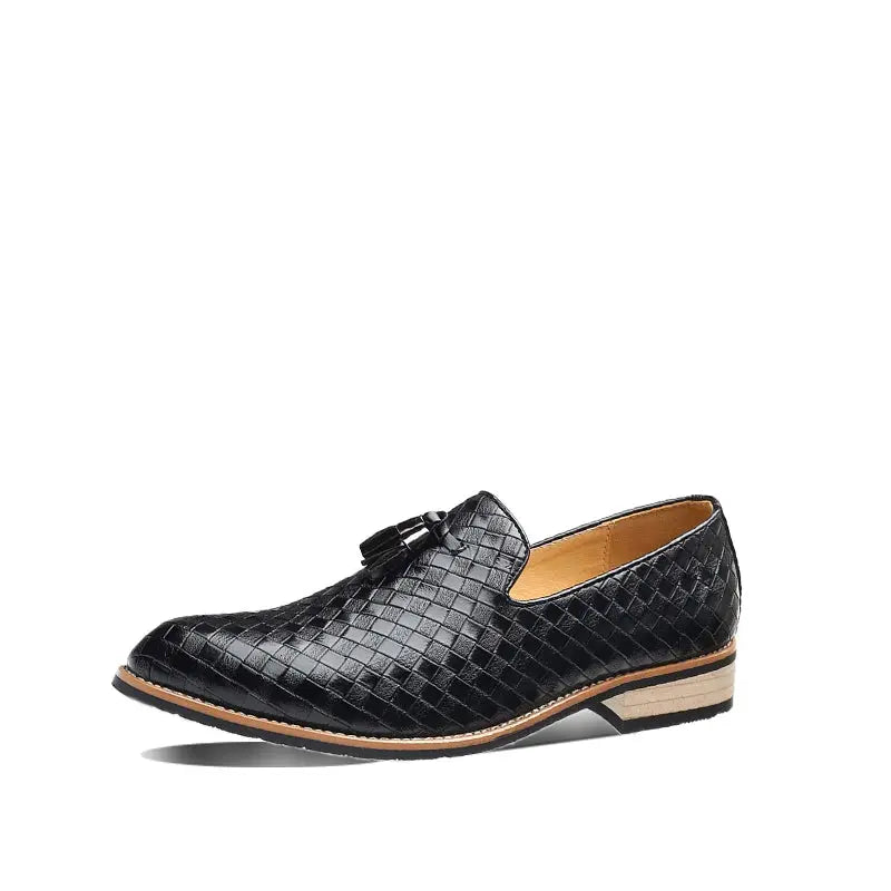 Chaussure à Gland Cuir Tressé
