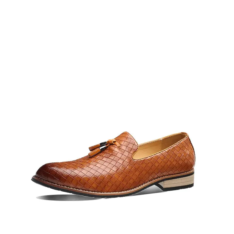 Mocassin à Gland Cuir Tressé