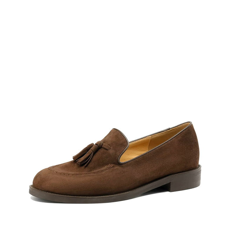 Mocassin à Gland Femme - Marron