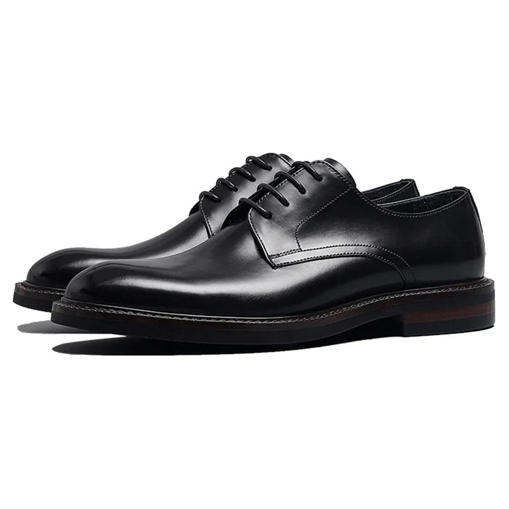 Derby Homme Cuir Noir Ébène Satiné - Heritage
