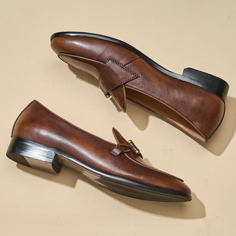 Mocassin en Cuir Véritable Noir - Heritage