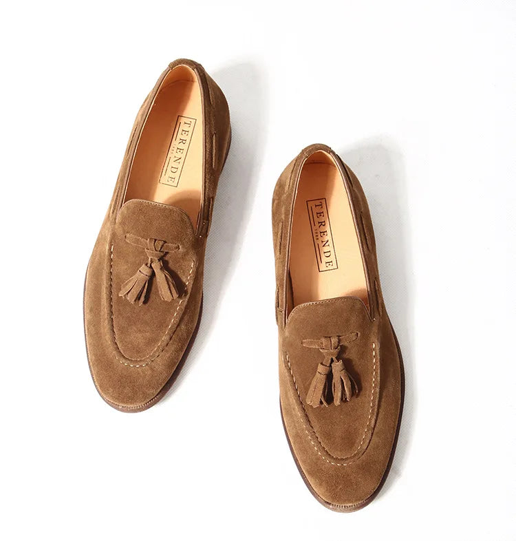 Mocassin Homme Daim Grainé à Glands – Heritage