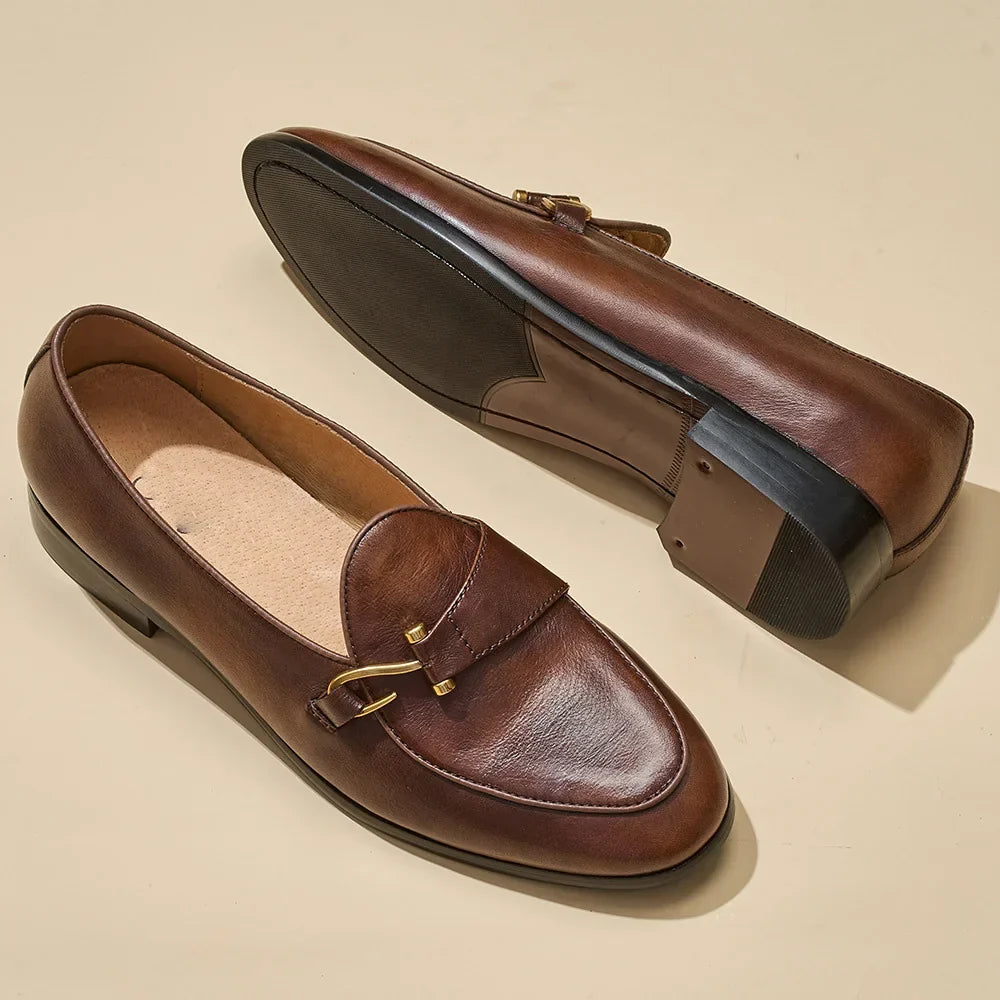 Mocassin en Cuir Véritable Noir - Heritage