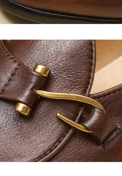 Mocassin en Cuir Véritable Noir - Heritage